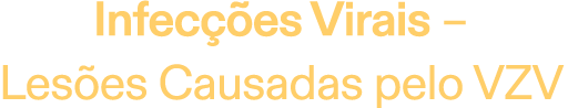 Infecções virais – lesões causadas pelo VZV